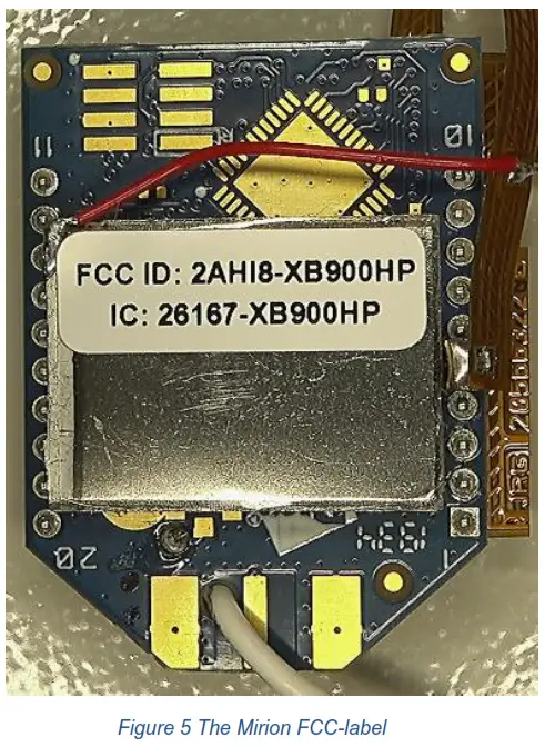 MIRION XB900HP XBEE 900 HP Module - FCC-label