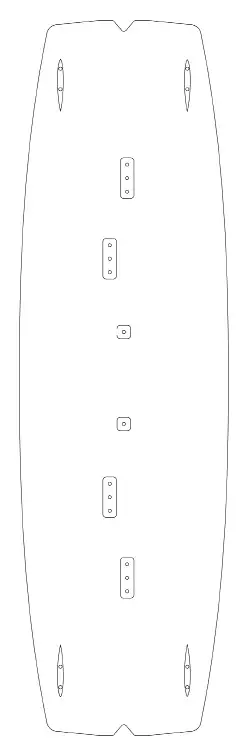 CABRINHA 102097 02 Board Ace Wood Board- TWIN TIP BOARD