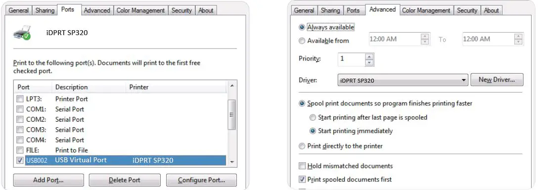 iDPRT SP320 Thermal Label Fig23