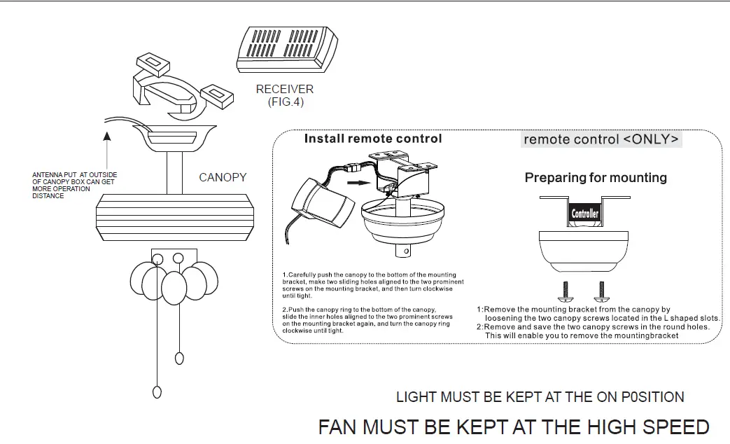 Parrot Uncle F6305110V 52-in Chrome Indoor Ceiling Fan FIG 10