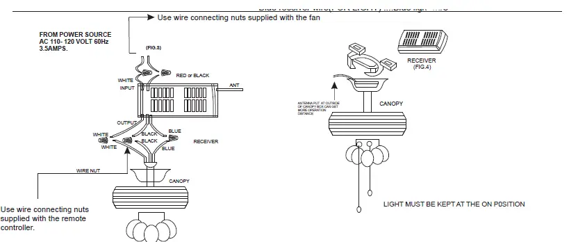Parrot Uncle F6305110V 52-in Chrome Indoor Ceiling Fan FIG 15