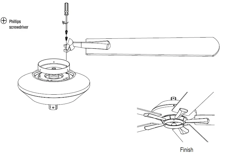 Parrot Uncle F6305110V 52-in Chrome Indoor Ceiling Fan FIG 5