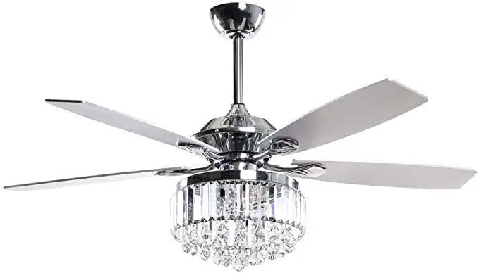 Parrot Uncle F6305110V 52-in Chrome Indoor Ceiling Fan IMAGE
