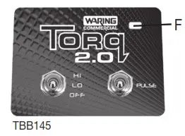 WARING COMMERCIAL TBB145 TBB Blender Series - Control Panel Variations 1