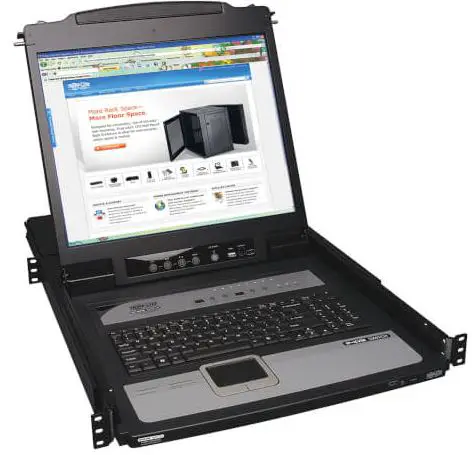 TRIPP LITE B020-U08-19-K NetDirector Console KVM Switch 8- or 16-Port or Rackmount KVM Switch 8-Port