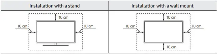 SAMSUNG Smart QLED TV - Providing proper ventilation for your TV