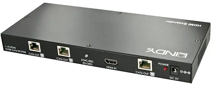 LINDY-38262-70m-Cat.6 4-Port-HDMI 4K60-Splitter-Extender-