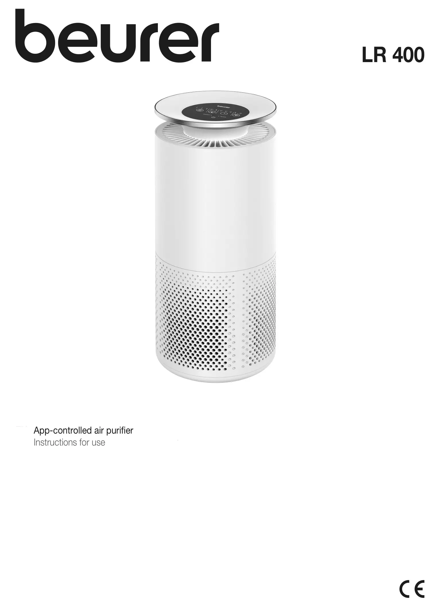 beurer LR 400 App-Controlled Air Purifier Instruction Manual