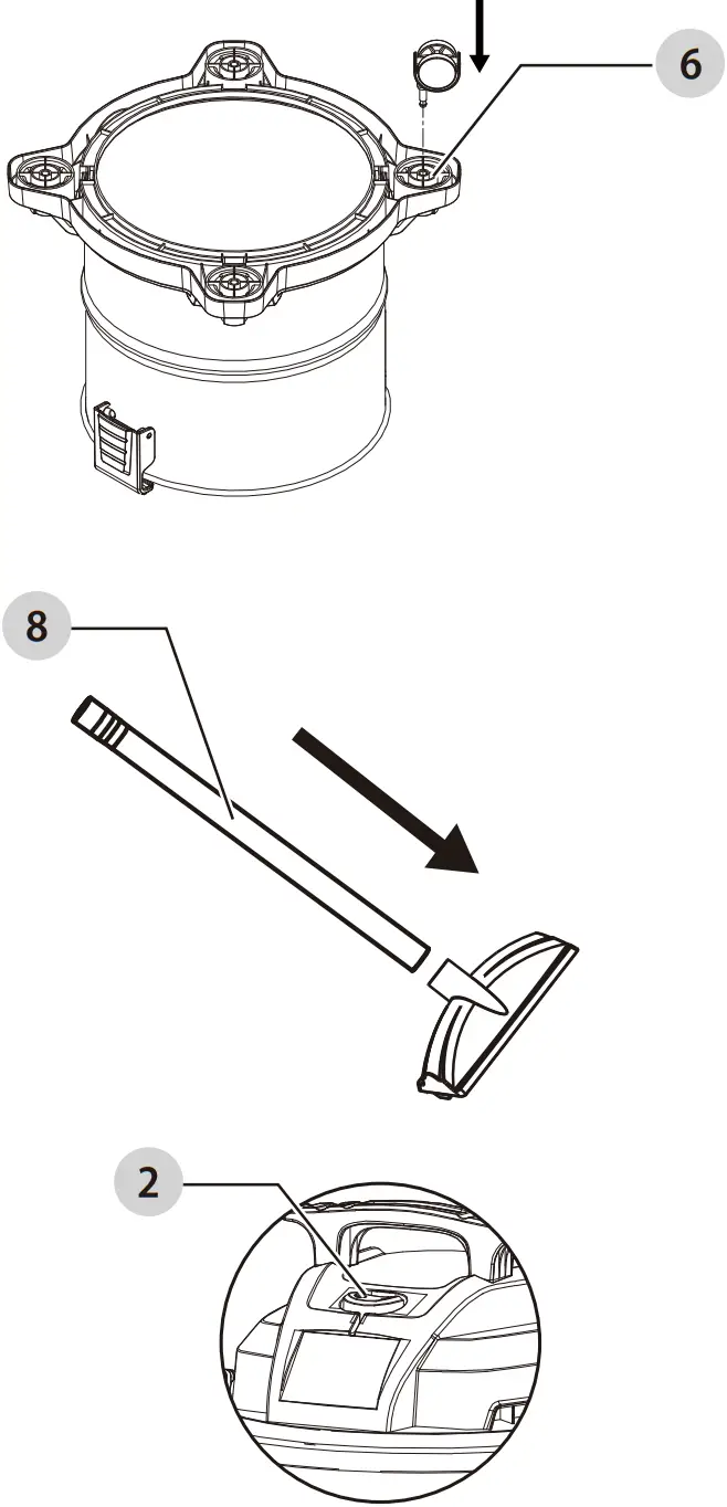 CRAFTSMAN CMXEVXA18115 5-Gallon Corded Portable Wet Dry Shop Vacuum Cleaner - OPERATING INSTRUCTIONS