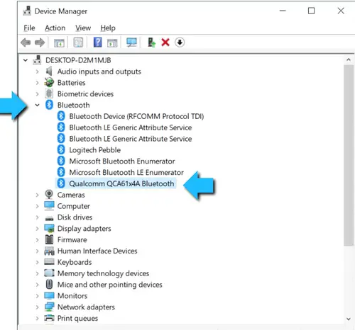 Bluetooth Wireless Adapter Properties