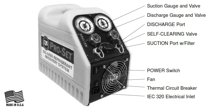CPS Oil-Less Refrigerant Recovery System-UNIT CONSIST-