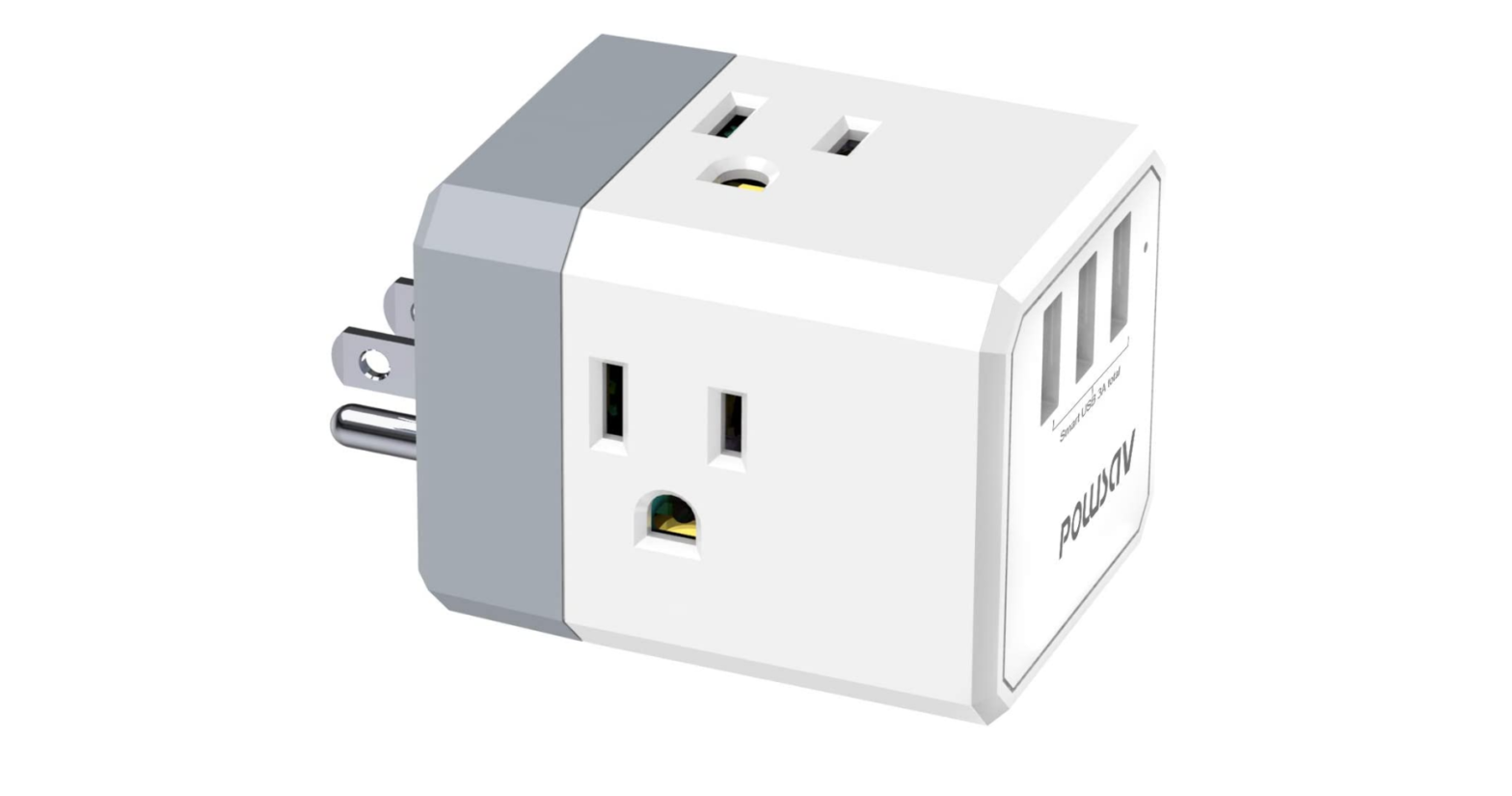 Multi Plug Outlet, Outlet Expanders, Powsav Usb Wall Charger With 3 Usb Ports-complete Features/user Guide