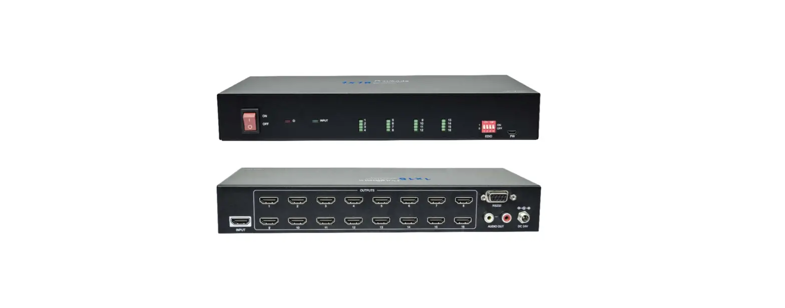 Puretools Pt-sp-hd116da Hdmi V2.0 1x16 Splitter With Downscaling And Aoc Supported User Manual