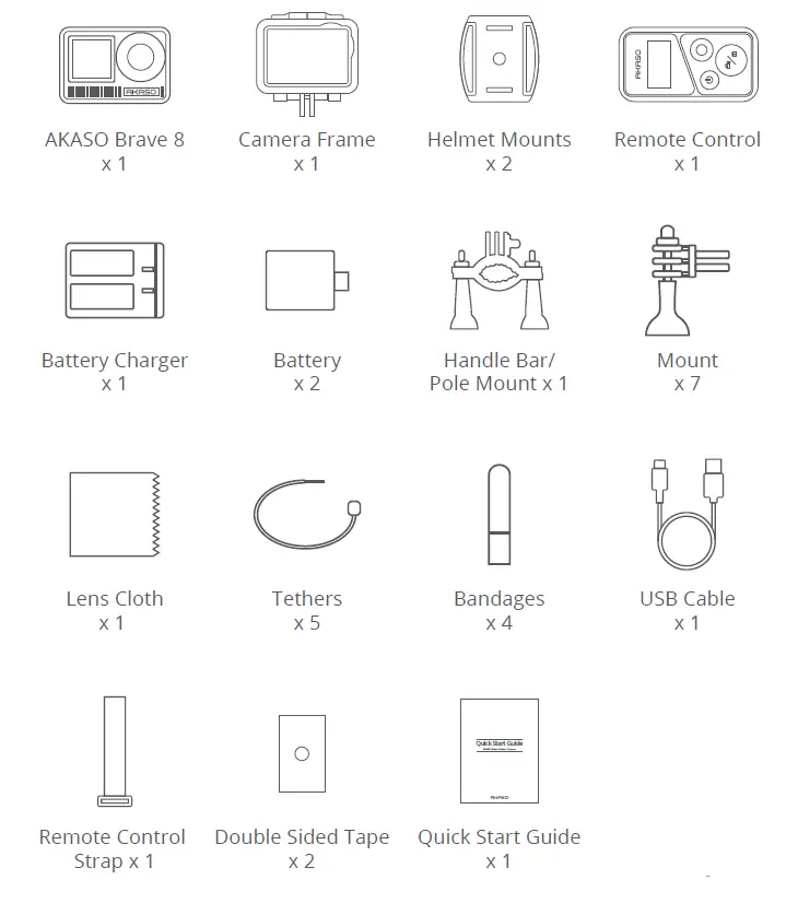 AKASO SYYA0004-GY Brave 8 Action Camera fig 1