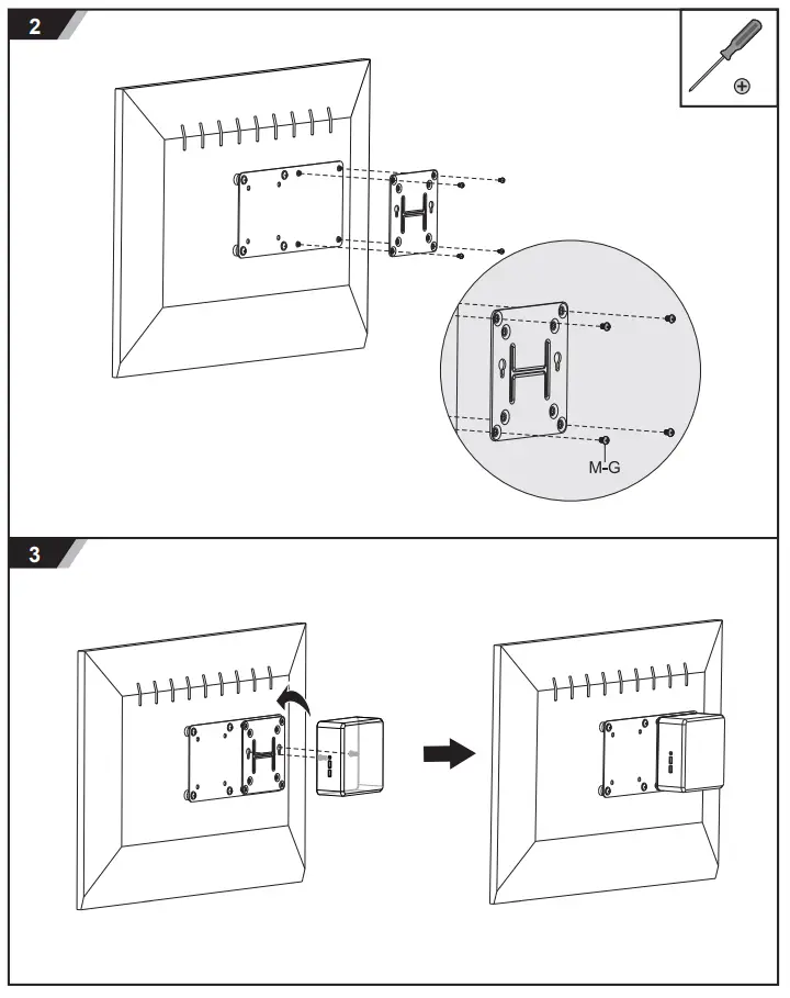 DELTACO ARM-0541 VESA Compatible Mounting Plate for Mini Computer 4