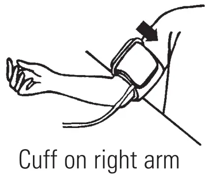 Cuff on right arm