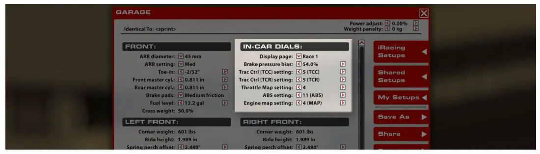 iRacing GT3 R Porsche 911 Racing Car User Manual - IN-CAR DIALS