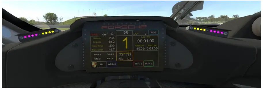 iRacing GT3 R Porsche 911 Racing Car User Manual - LOCKUP LIGHT CLUSTERS