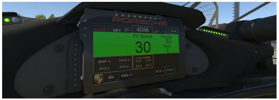 iRacing GT3 R Porsche 911 Racing Car User Manual - PIT LIMITER