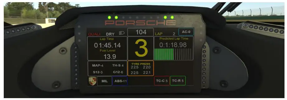 iRacing GT3 R Porsche 911 Racing Car User Manual - QUALI