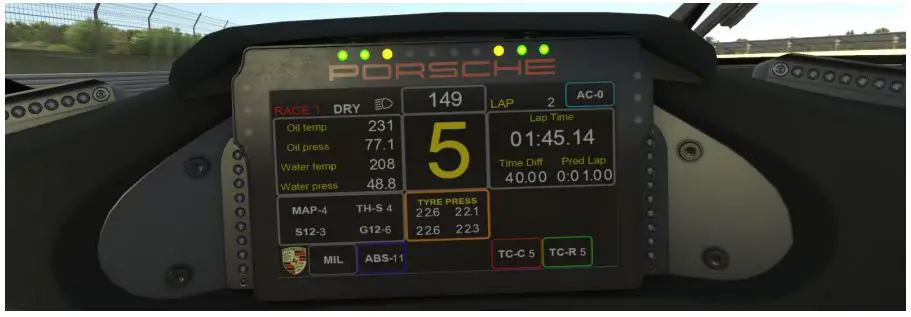 iRacing GT3 R Porsche 911 Racing Car User Manual - RACE 1