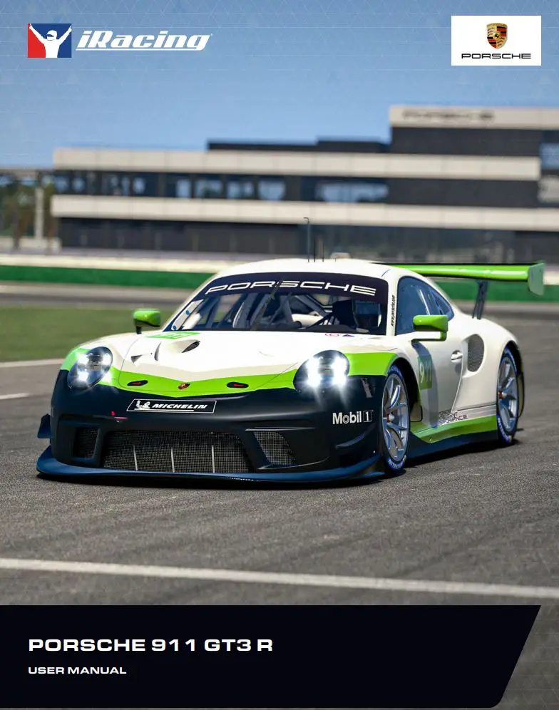 iRacing GT3 R Porsche 911 Racing Car User Manual