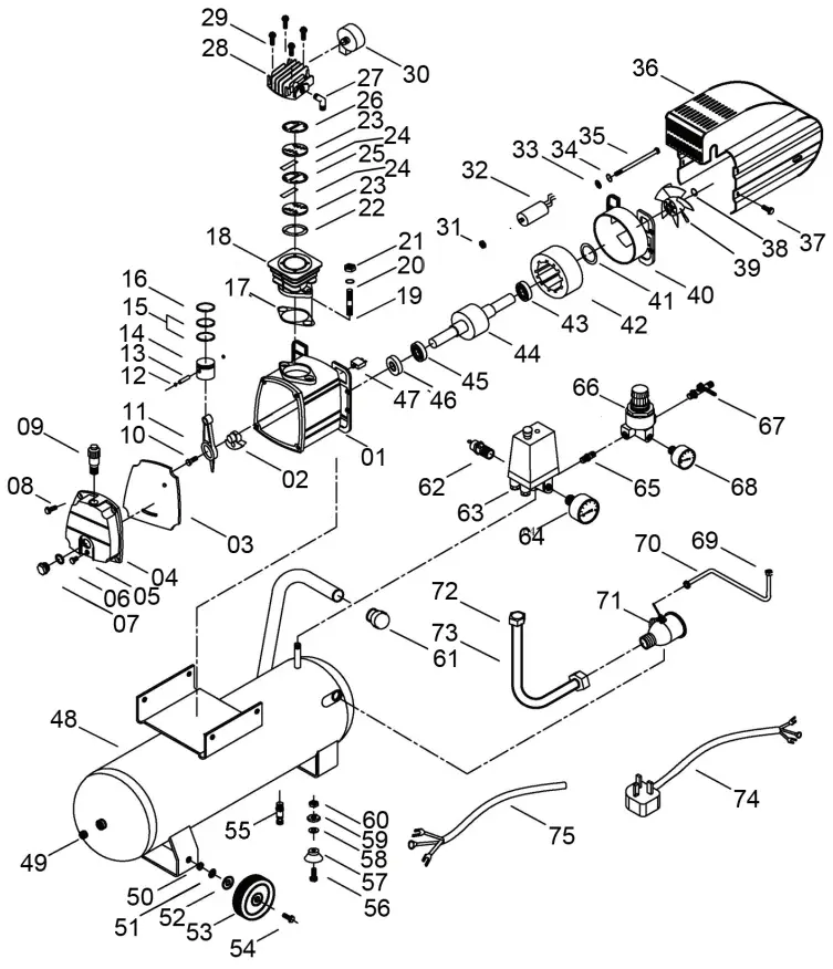 Clarke Ranger 8 24L Air Compressor - FIG 27