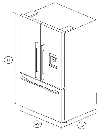 FISHER PAYKEL RF170ADUSX4N Freestanding French Door Refrigerator Freezer - Fig