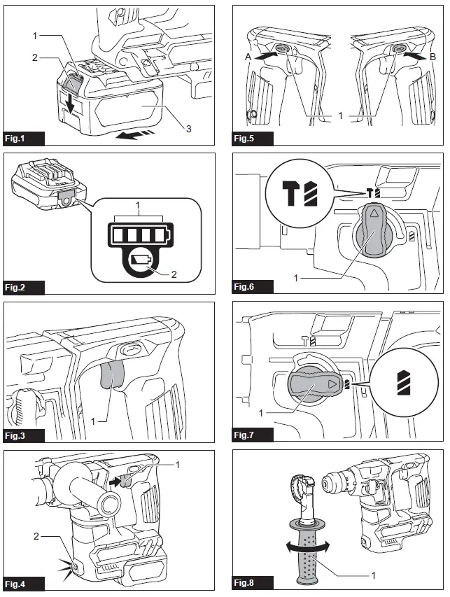 makita HR166D Cordless Rotary Hammer-1