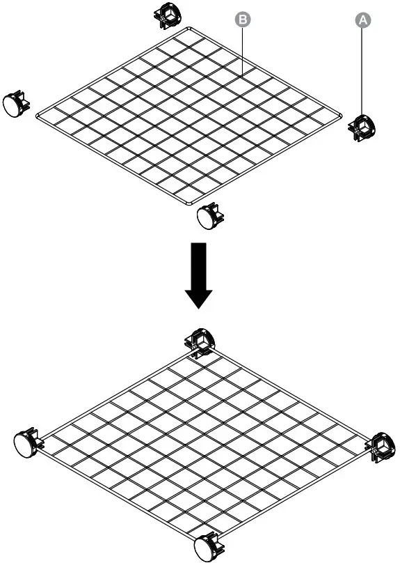 amazonbasics Wire Storage Shelves 4-Cube --Assembly