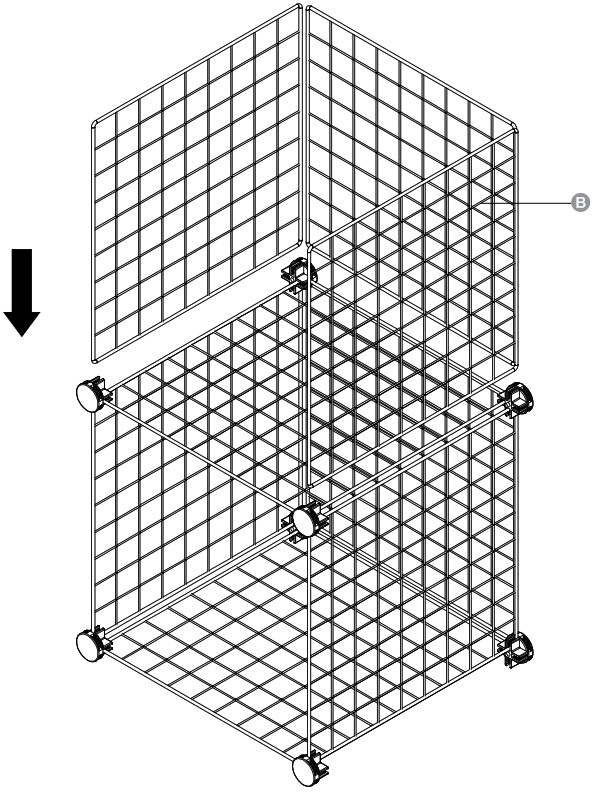 amazonbasics Wire Storage Shelves 4-Cube --Setting Up the Produc Step 4