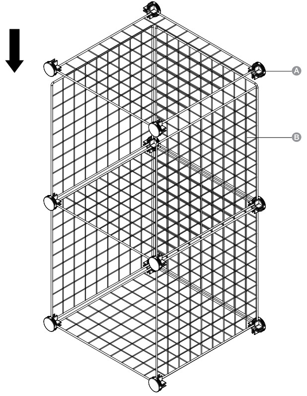 amazonbasics Wire Storage Shelves 4-Cube --Setting Up the Produc Step 5