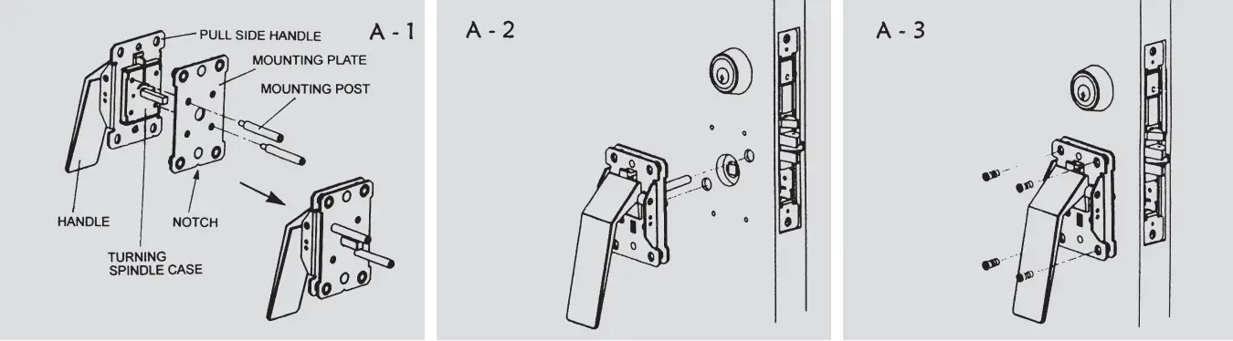 CAL-ROYAL SC Series SC8473 Push-Pull Trim with Mortise Lock-11