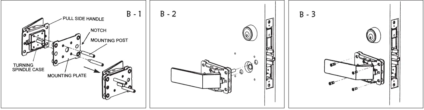 CAL-ROYAL SC Series SC8473 Push-Pull Trim with Mortise Lock-12