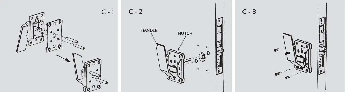 CAL-ROYAL SC Series SC8473 Push-Pull Trim with Mortise Lock-13