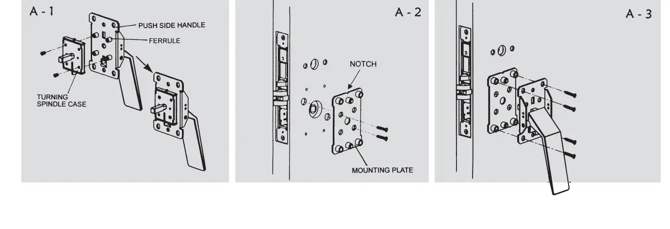 CAL-ROYAL SC Series SC8473 Push-Pull Trim with Mortise Lock-14