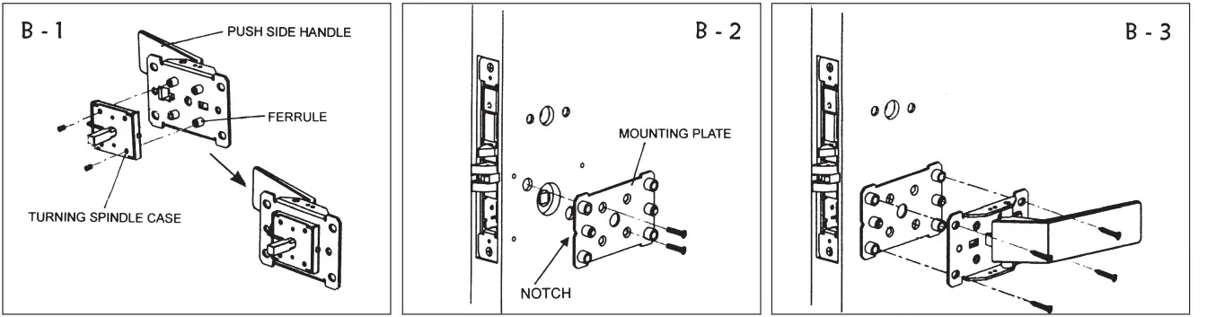 CAL-ROYAL SC Series SC8473 Push-Pull Trim with Mortise Lock-15