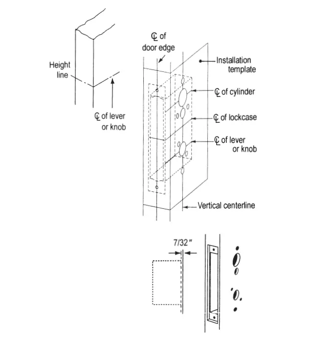 CAL-ROYAL SC Series SC8473 Push-Pull Trim with Mortise Lock-3