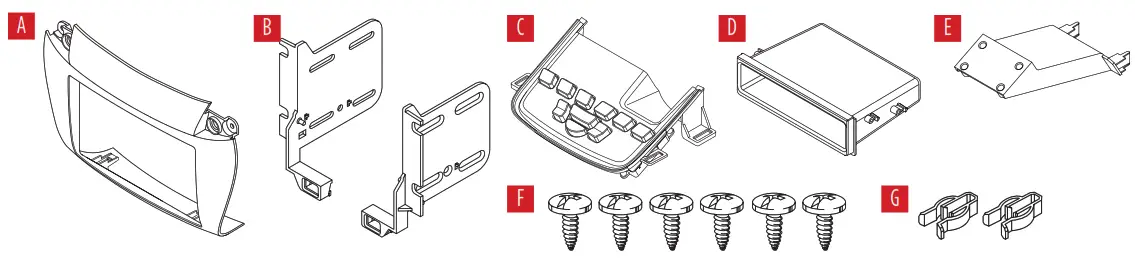 MeTra 99-6520B 2011- Dodge Journey Dash Kit - KIT COMPONENTS