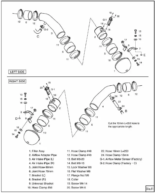 HKS 70020-AZ012 Racing Suction Reloaded Intake Kit 01