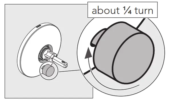 Schlage Custom Privacy Function Kit FC21 - Rotate the pin to the right