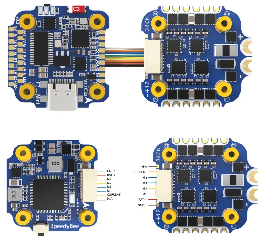 SpeedyBee F7 35A BLS Mini Stack Flight Controller - fig 5
