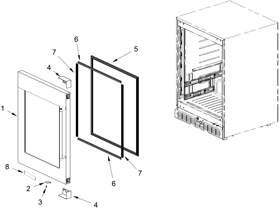 Kitchenaid KURL314KSS 24 Stainless Frame Left-Hinge Undercounter Refrigerator 03