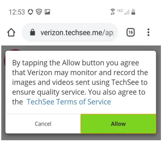 verizon Techsee Augmented Reality Remote Assistance Platform Setting up