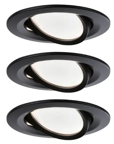 Paulmann-934-82-LED-Recessed-light 3-Step-Dim-Nova-Coin-basic-set-pivotable-feature