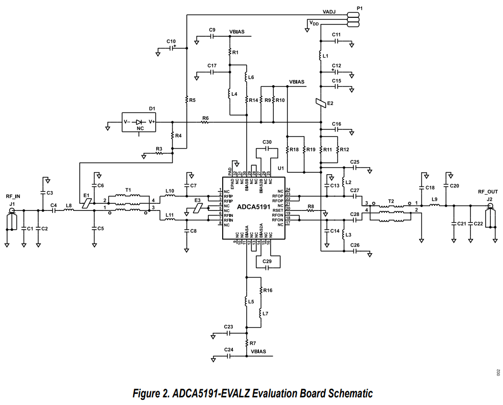 ANALOG DEVICES UG 2041 Evaluating the ADCA5191 5 MHz to 1800 MHz Broadband CATV Amplifier - FIGURE 2