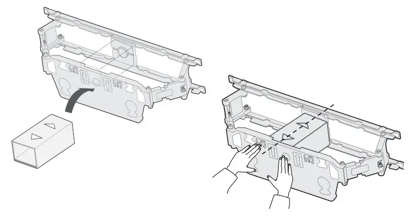 LG WB22EGB Wall Mount Support - After inserting the anti-push paper box