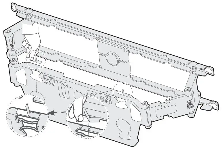 LG WB22EGB Wall Mount Support - Attach them along the guideline shown on the top