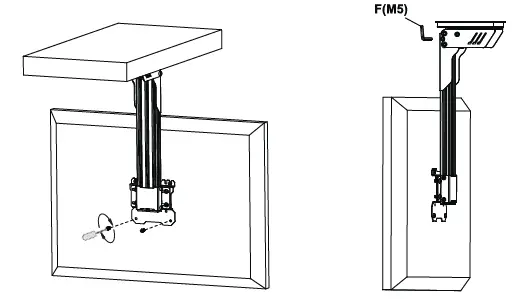 MONOPRICE 39655 Menu Board Ceiling TV Mount for Screens-10