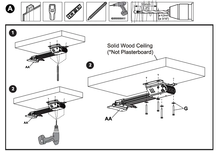 MONOPRICE 39655 Menu Board Ceiling TV Mount for Screens-3